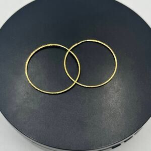 925 ITALY DYADEMA Vermeil gold over sterling silver circle Twisted  Hoop earring